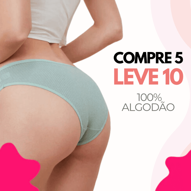 Calcinhas Antibacterianas 100% Algodão - Beualt [COMPRE 5 E LEVE 10]